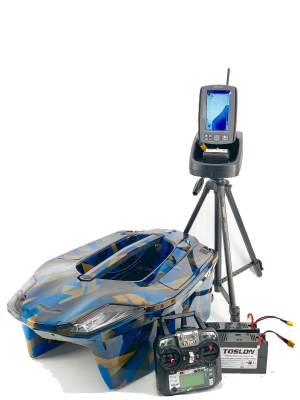 Toslon XBoat 3D Blue Space Camo With TF740 Fishfinder Autopilot GPS