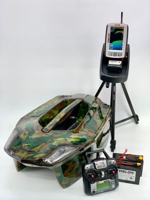 Toslon XBoat Rain Forest Camo with TF740 Fishfinder, GPS, Autopilot 