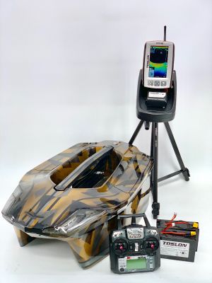 Toslon XBoat Gold Camo with TF740 Fishfinder, GPS, Autopilot